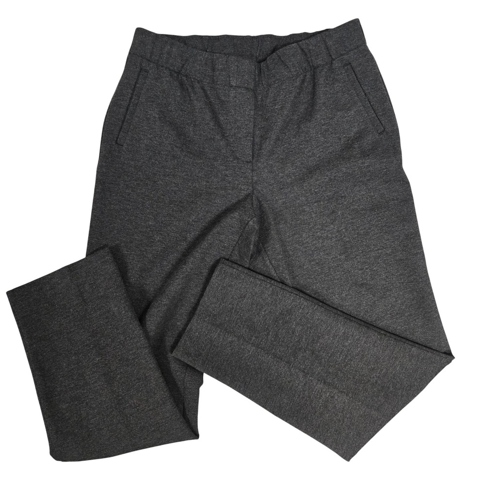 J. Jill Ponte Slim Leg Pants Charcoal Gray Heather Pull On Trousers Women's Sz M